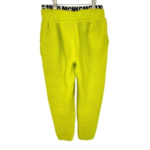 STEVE MADDEN NEON YELLOW CHUCK FLEECE JOGGER SWEATPANTS, SIZE M - Picture 6 of 9